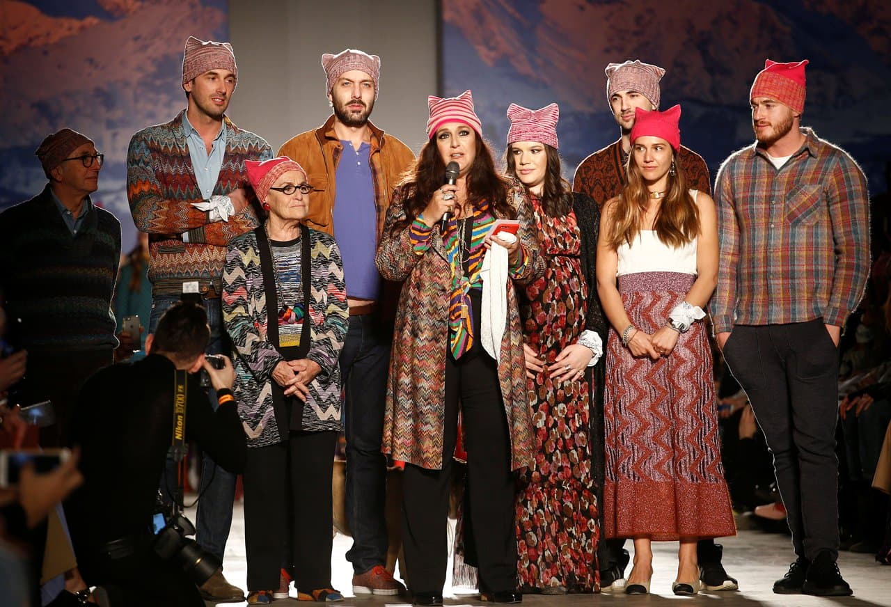 Mame Fashion Dictionary: Missoni 2017 Fashion Show Pink Pussy Hats to Support Womens Rights