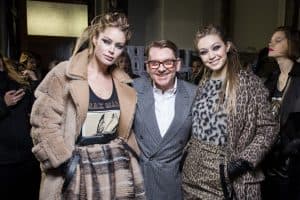 Mame-Doutzen Kroes, Ian Griffiths and Gigi Hadid backstage at Max Mara FW 2018 show