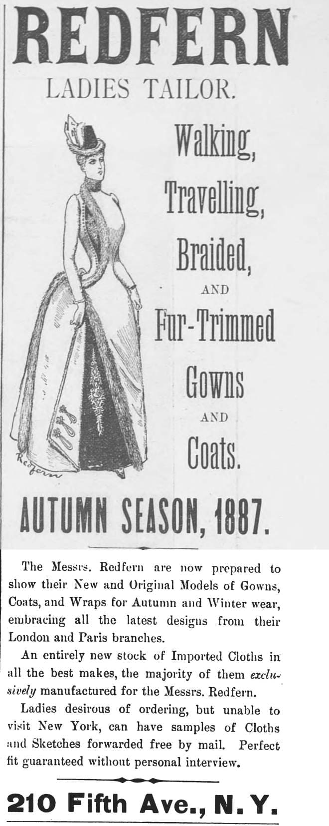 Publication on Harper's Bazaar, 26 November 1887